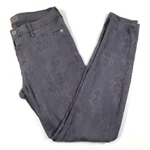 Hudson Jeans Womens 29 Purple Snakeskin Floral Pattern Nico Super Skinny Midrise - $31.78