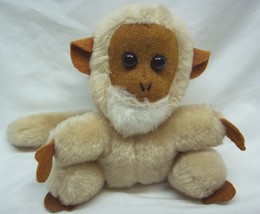 Vintage 1975 Dakin Nature Babies Tan &amp; Brown Monkey 6&quot; Plush Stuffed Animal Toy - £19.73 GBP