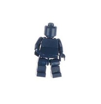 Building Block Super Posable Dark Blue blank plain DIY Minifigure US Toy Minifig - £7.12 GBP