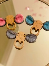 Natural Wood Teething ring | Elephant baby toy | Wooden baby teether | Animal Te - £8.60 GBP