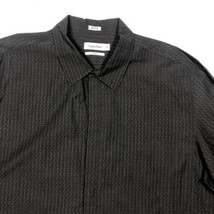 Calvin Klein Mens Classic Fit Dark Grey Long-Sleeve Button Shirt XXL 2XL - $25.23