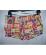 AMERICAN EAGLE SHORT SHORTS LOW RISE ALL COTTON MADRAS PATCHWORK SIZE 2 ... - £11.98 GBP