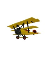 Vintage Homco WW1 Bi-plane Airplane Wall Decor YELLOW Cast Iron 1975 USA - $240.75 MXN