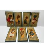 Vintage Folk Art Children Days of The Week Wooden Wall Decor - $49.99