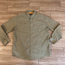 Howler Bros Men’s Long Sleeve Button Up Shirt Green Fishing Nylon Vented XL - $929.81 MXN