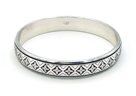 Retired Brighton Silver Plated Etched Bangle Bracelet - £27.24 GBP
