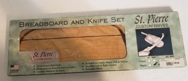 St. Pierre Custom Breadboard and Knife Maple Right Hand Set Made In USA NIB - £18.50 GBP