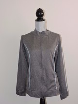 Venezia Sport Lane Bryant Gray Soft Shell Jacket Workout Walking Plus Size 18 20 - £25.05 GBP