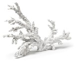 Large Coral Branch Figurine White Resin 12&quot; Long Nautical Seaside Coasta... - $29.69