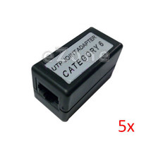 5Pcs Cat6 Rj45 Utp Ethernet Network Cable In-Line Coupler Connector Adapter - $37.99