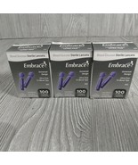 3 Embrace 30G Lancets Ultra Thin (300 UNITS) by Embrace EXP 3/24 3 full ... - $9.90