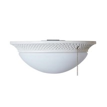 HARBOR BREEZE TILHMAN Ceiling Fan 2-Light KIT LED Frosted Glass WHITE WI... - £37.75 GBP