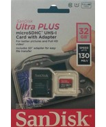 SanDisk Ultra Plus MicroSDHC UHS-I Card With Adapter 32 GB Speed Up To 1... - $27.71