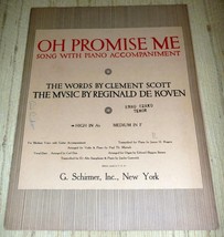 Oh Promise Me Sheet Music - Signed by Erno Czako, Broadway Singer - £15.73 GBP