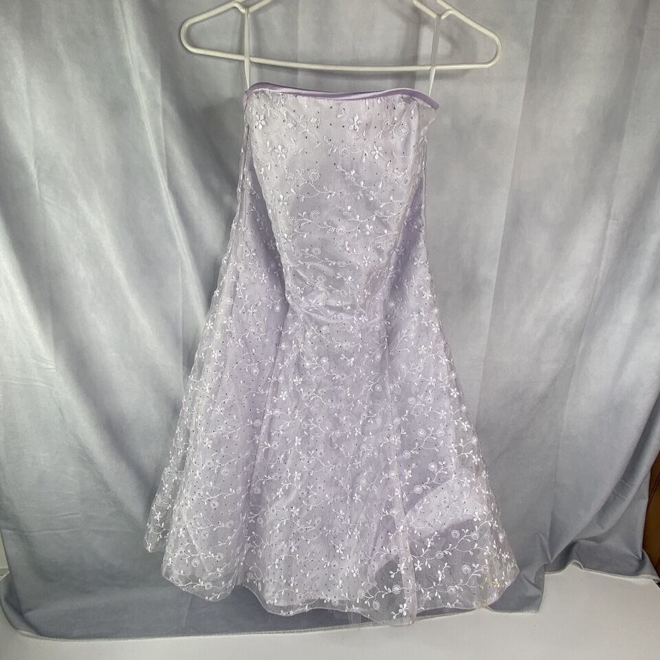 Primary image for Vintage Jessica McClintock size 9/10 white, strapless dress