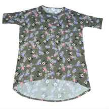 Lularoe Irma Shirt Disney Minnie Mouse Small Floral Green New w/ Tags - $9.99