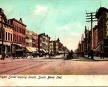 South Bend, Indiana IN Michigan Street Looking South Dirt UDB Postcard T17 - £6.96 GBP