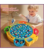 Electric Fishing Game Toy Set for Kids – Rotating Plate, Music, 15/24 Fish - $305.39 MXN+