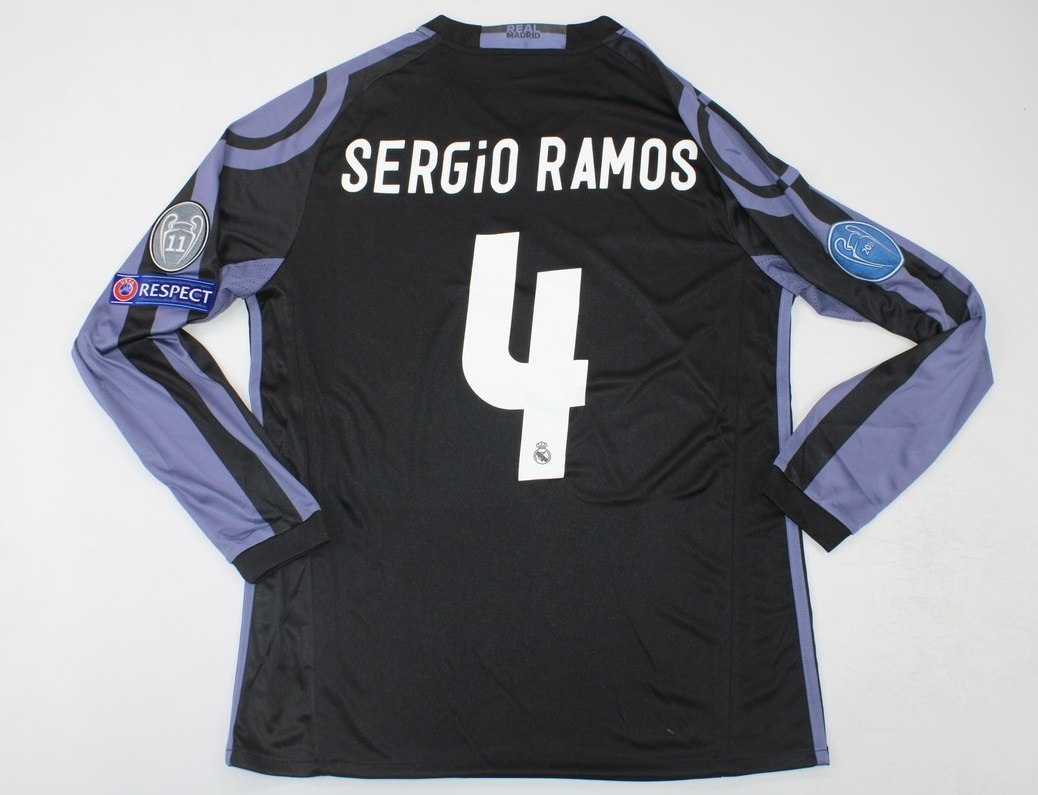 real madrid jersey 2016 2017 shirt sergio ramos champions league model black