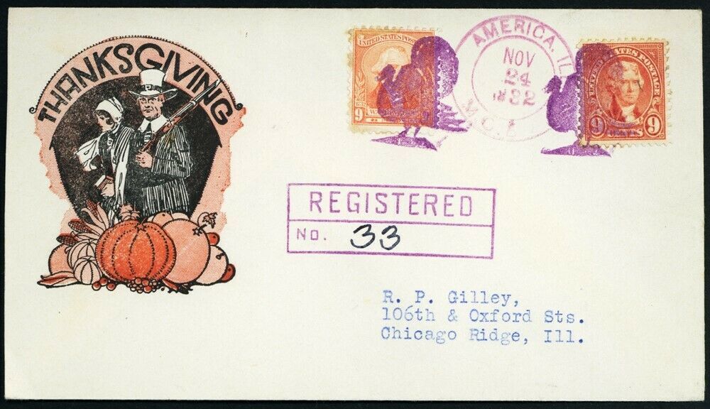 Primary image for Turkey in Purple Fancy Cancel on Reg Cover Hard to Find! - Stuart Katz
