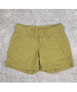 The North Face Shorts Women 6 Green Cotton Adventure Hiking Chino Basic Mom - $12.99