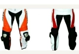 REPSOL BIKER RACING MOTORCYCLE LEATHER ARMOURED TROUSER MOTORBIKE LEATHE... - $179.00