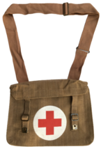 WWII British Canvas Military Reproduction Medic Shoulder Messenger Bag KHAKI - £23.53 GBP