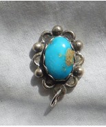 VINTAGE 70's Sterling 925 Oval Arizona TURQUO... - $29.95