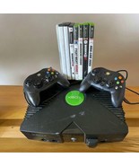 Vtg Microsoft Xbox Classic Gaming System 2 Controllers UNTESTED 8 Games - £77.86 GBP