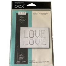 Memory Box Cross Stitched Love Die Cut Stencil Emboss Use On Cardstock F... - $10.80