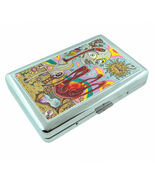 Abstract Alien Art Em2 Silver Metal Cigarette Case RFID Protection Wallet - $23.53 CAD