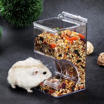 Transparent Plastic Hamster Feeder Food Box - Innovative Fixable Design - £9.39 GBP