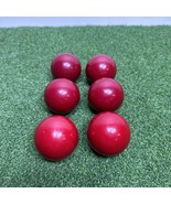 Lot Of 6 Snooker Vtg BILLIARDS POOL BALLS  Bumper Red Old Game Solid HTF? - £15.28 GBP