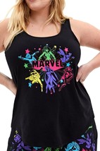 Marvel Women Characters Plus Size Multi Neon Athletic Women Modal Tank T... - $364.70 MXN