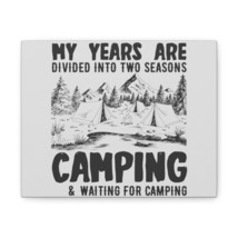 Black and White Camping Adventure Art Canvas Gallery Wrap, Personalized Nature P - £16.13 GBP+