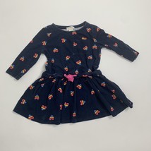 Crewcuts Toddler Girls Size 2 Rainbow Heart Long Sleeve Dress Navy Blue - $6.18