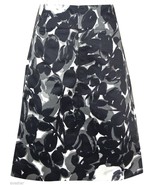 Marni Black Grey White Flower Print Skirt Zipper Cotton Blend Dress Sz 38 - £130.73 GBP