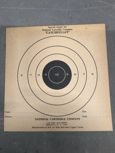 Vintage Catchpellet BB Gun Target National Cartridge Company Collectible... - $8.31