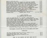 El Serape Mexican Restaurant Menu Knoxville Tennessee 1991 - $17.82