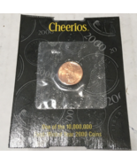 Cheerios 2000 Lincoln Penny Cent Coin Uncirculated COA Millennium Promotion - $857.39 MXN