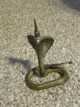 Vintage Brass Cobra Paper Spike Receipt Holder Snake Figurine Desk Acces... - $20.67 CAD