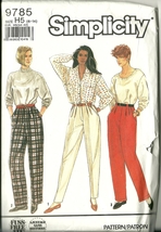Simplicity Sewing Pattern 9785 Misses Womens Pants Size 6 8 10 12 14 New Uncut - £5.48 GBP