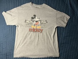 Vintage 1990s Walt Disney World Mickey Mouse T Shirt Gray - £15.55 GBP