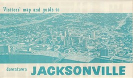 Vintage Travel Brochure Downtown Jacksonville Florida Vistors Map and Guide - $9.89
