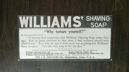 Vintage 1904 William Shaving Soap J.B. Williams Company Original Ad - 721 - £5.22 GBP