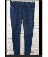 Harper Jeans Womens 28x28 High Rise Skinny Dark Wash Floral Stretch - £14.95 GBP