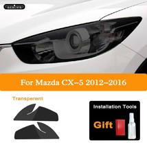 Car Headlight Protection Tint Film Smoke Black Transparent TPU Sticker For CX5 K - £77.53 GBP