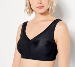 Breezies Micro Soft Cup Two Tone Bralette (Black/Black, Large) A451512 - £14.25 GBP