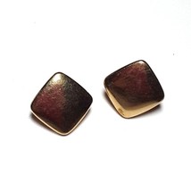 CROWN TRIFARI Gold Tone Square Clip On Stud Earrings - $11.34
