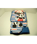 Disney Mickey Mouse Stripes 3 Piece Kitchen Set Dish Towel Pot Holder Ov... - $435.43 MXN